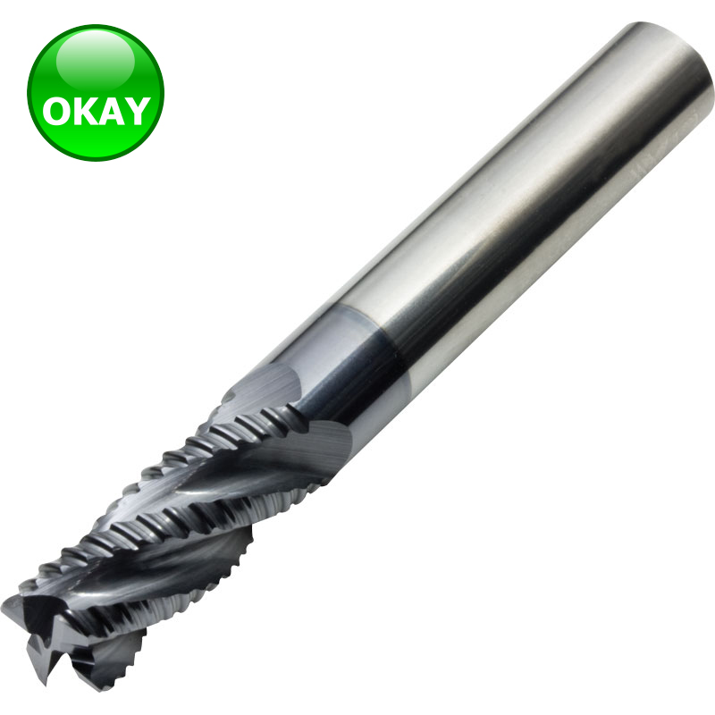 4 FLUTE CARBIDE ROUGHIGN END MILL TiN 50HRC