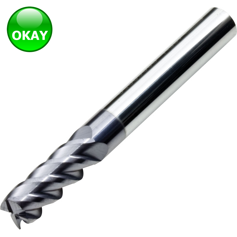 4 FLUTE CARBIDE END MILL STAINLESS 55HRC AlTiN